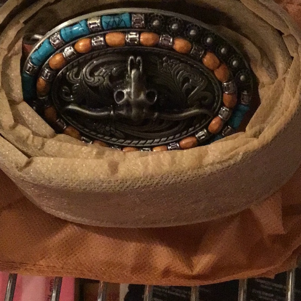 NeW! Boho Western-steer belt - Picture 2 of 4